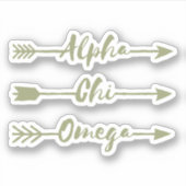 Sticker Alpha Chi Omega | Flèches (Devant)