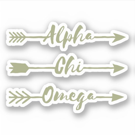 Sticker Alpha Chi Omega | Flèches (Devant)
