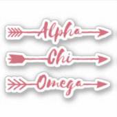 Sticker Alpha Chi Omega | Flèches (Devant)