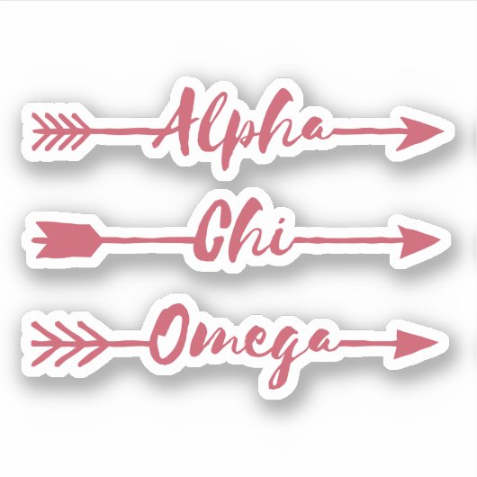 Sticker Alpha Chi Omega | Flèches (Devant)