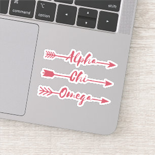 Sticker Alpha Chi Omega   Flèches