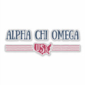 Sticker Alpha Chi Omega - USA (Devant)