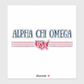 Sticker Alpha Chi Omega - USA (Feuille)
