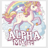 Sticker Alpha Homme Unicorne (Feuille)