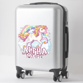 Sticker Alpha Homme Unicorne (Sur valise)
