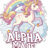 Sticker Alpha Homme Unicorne (Devant)