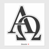 Sticker Alpha Omega (Feuille)