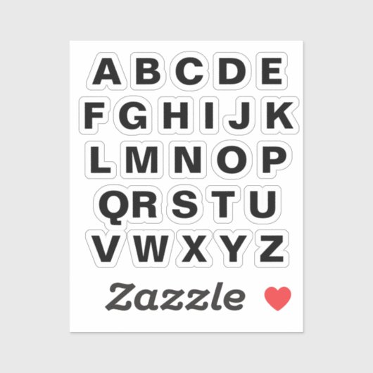 Sticker Alphabet (Feuille)