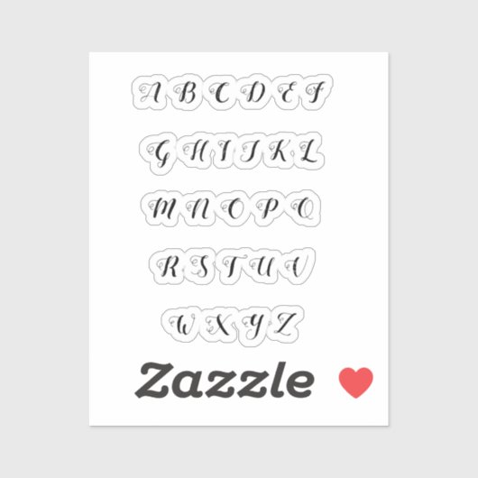 Sticker Alphabet (Feuille)