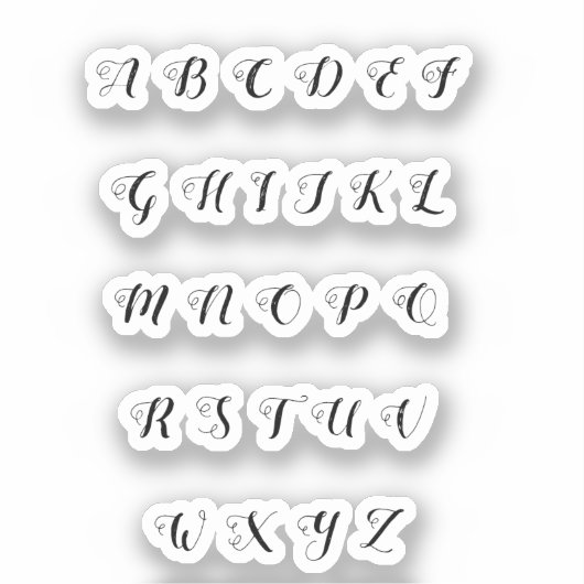 Sticker Alphabet (Recto)