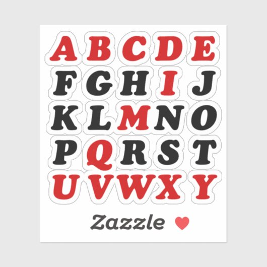 Sticker Alphabet anglais (Feuille)