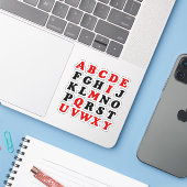 Sticker Alphabet anglais (Ordinateur portable avec iPhone)