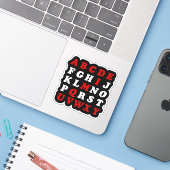 Sticker Alphabet anglais (Ordinateur portable avec iPhone)