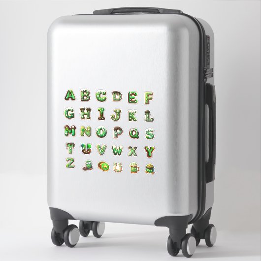 Sticker Alphabet de la Saint-Patrick (Sur valise)