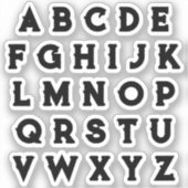 Sticker Alphabet Définir les lettres Coques supérieures dé (Recto)