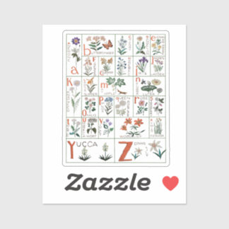 Sticker Alphabet fleur sauvage - Fleurs de reproduction Vi