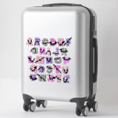 STICKER ALPHABET FOU (Sur valise)