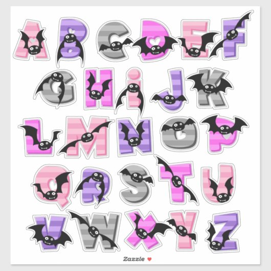STICKER ALPHABET FOU (Feuille)