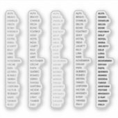 Sticker Alphabet radio (Devant)