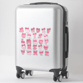STICKER ALPHABET ROSE (Sur valise)