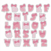 STICKER ALPHABET ROSE (Devant)