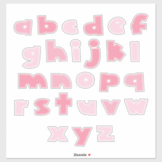 Sticker ALPHABET ROSE 'minuscule'