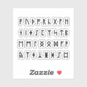 Sticker Alphabet Runique [Futhorc] (Feuille)