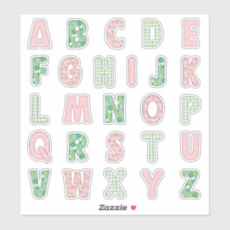 Sticker Alphabet Springtime
