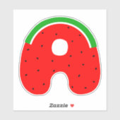 Sticker Alphabet, Sticker Lettre A, Watermelon (Feuille)