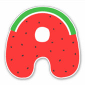 Sticker Alphabet, Sticker Lettre A, Watermelon (Devant)