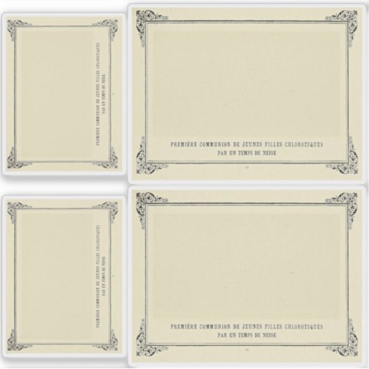 Sticker Alphonse Allais, April Fools, Blanc, Art Abstrait (Devant)