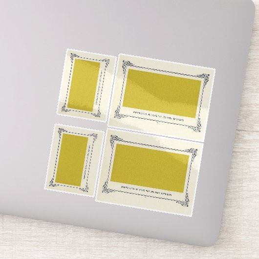 Sticker Alphonse Allais, April Fools, Jaune, Art Abstrait (Détail)