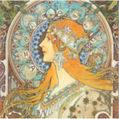 Sticker Alphonse Mucha Art Nouveau Zodiac (Devant)