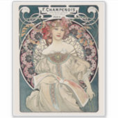 Sticker Alphonse Mucha | Décal de vinyle Art nouve (Devant)