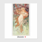 Sticker Alphonse Mucha, Les Saisons (1896) Printemps (Feuille)
