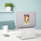 Sticker Alphonse Mucha, Les Saisons (1896) Printemps (Ordinateur portable sur le bureau)