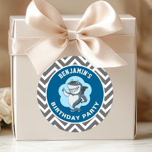 Sticker als feestfavoriet voor een Cute Haai-verja