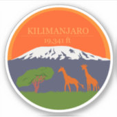 Sticker Altitude du Kilimandjaro (Devant)