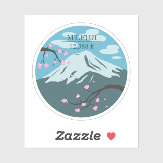 Sticker Altitude du Mont Fuji (Feuille)