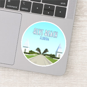 Sticker Alys Beach Floride Côte du Golfe Vintage