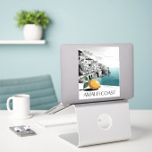 Sticker Amalfi Coast Minimalist Line Art (Ordinateur portable sur le bureau)