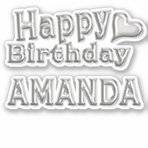 Sticker Amanda Happy Birthday