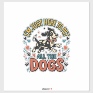 Sticker Amant de Chien Drôle Vintage Animal de Compagnie T