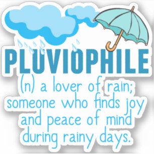 Sticker Amant de jour pluvieux de Pluviophile