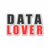 Sticker Amateur de données, j'aime les données (Devant)