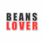 Sticker Amateur de haricots, j'aime les haricots (Devant)
