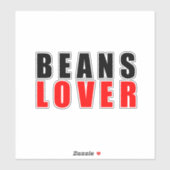 Sticker Amateur de haricots, j'aime les haricots (Feuille)