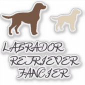 Sticker Amateur de Retriever du Labrador (Devant)