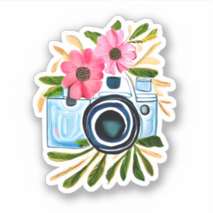 Sticker Amateurs de photographie Appareil photo vintage et