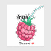 Sticker Amateurs de Rasberry Rouge Chic et Fraîches (Feuille)